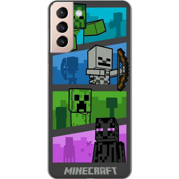 Kompatibelt Mobilskal till Samsung Galaxy S21 Minecraft