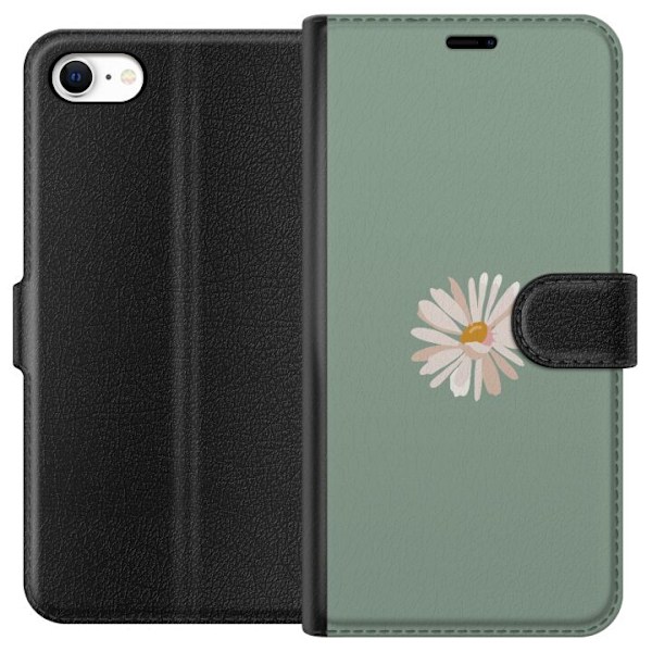 Apple iPhone 6 Lompakkokotelo Vihreä Minimalikukka - tyylikä