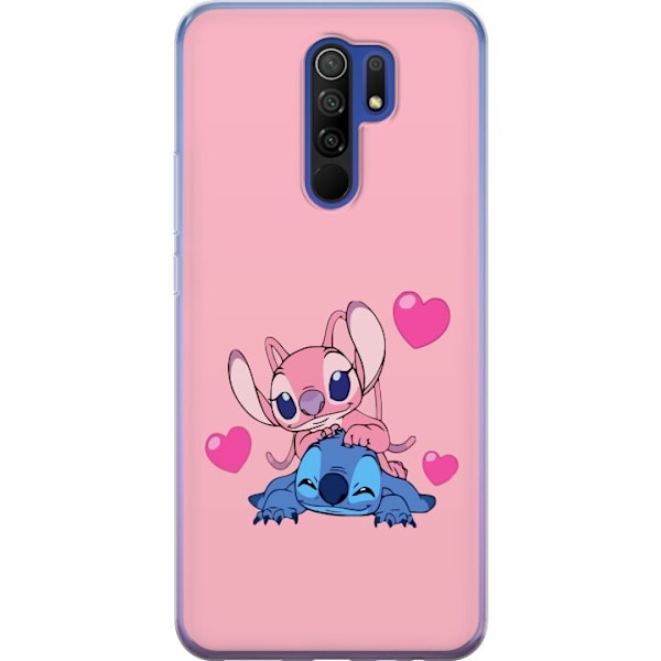 Xiaomi Redmi 9 Gennemsigtig cover Valentins Dag Stitch