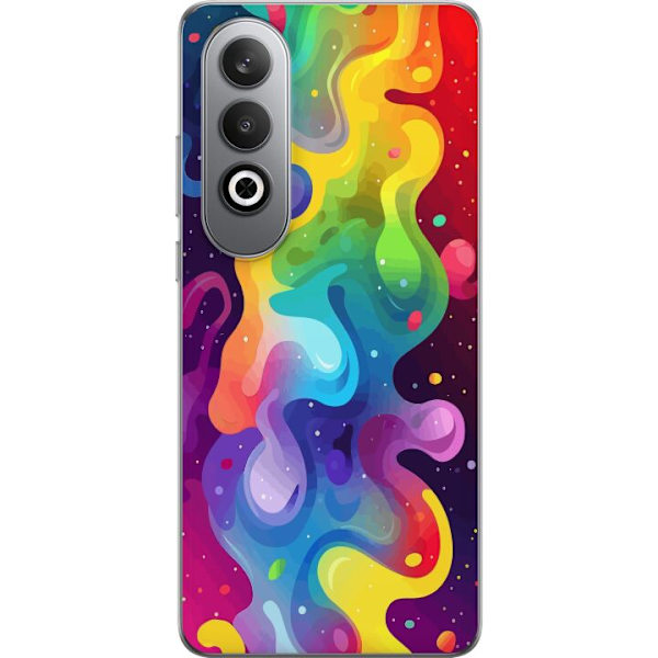 OnePlus Nord CE4 Genomskinligt Skal Color Splash Abstrakt Konst Design Färgstarkt Mönster Modern Populär Väggkonst Grafiskt Trend