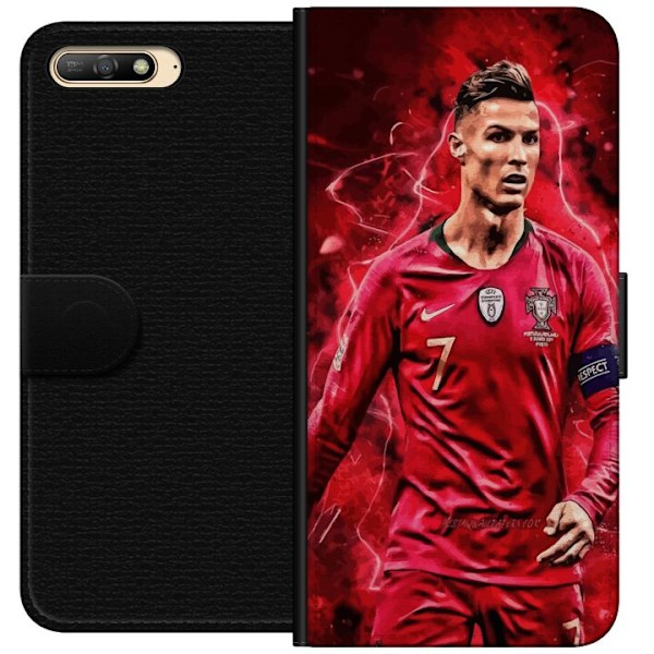 Huawei Y6 (2018) Plånboksfodral Ronaldo Skills – CR7 Design för Äkta Supporters