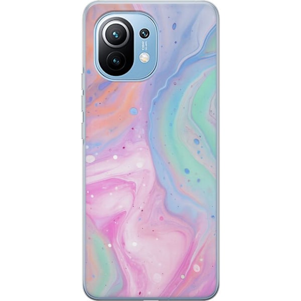 Xiaomi Mi 11 Läpinäkyvä kuori Pastellimarmori