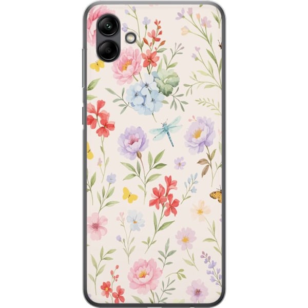 Samsung Galaxy A05 Genomskinligt Skal Blommor