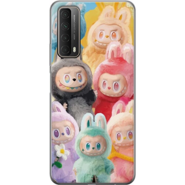 Huawei P smart 2021 Genomskinligt Skal Labubu Sketch Style – Handritat monster i tusch