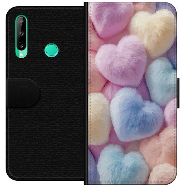 Huawei P40 lite E Lompakkokotelo Sydämet Rakkaus Graafinen Suunnittelu Romanttinen Teema Suosittu Symboli Graafinen Malli Koristelu