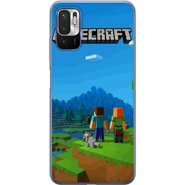 Xiaomi Redmi Note 10 5G Genomskinligt Skal Minecraft Key Art