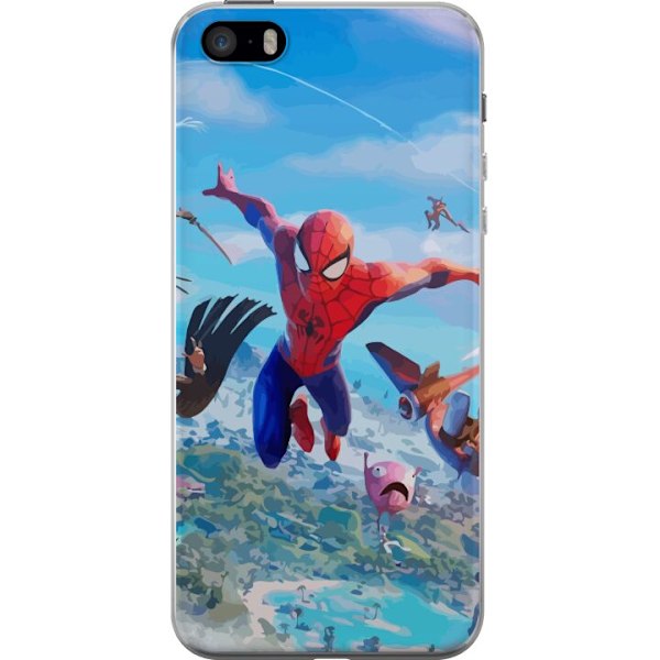 Apple iPhone 5s Läpinäkyvä kuori Fortnite Spiderman