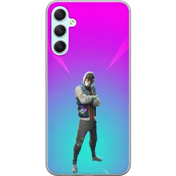 Samsung Galaxy A34 Gjennomsiktig deksel svart ridder fortnite