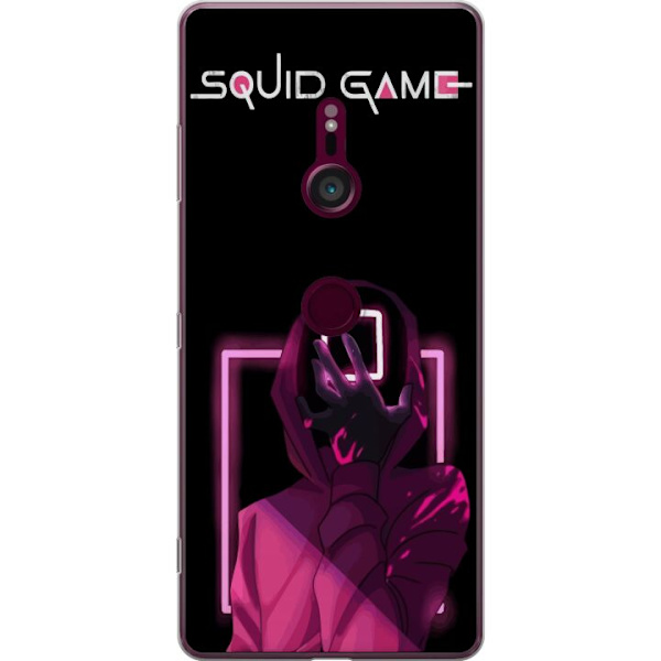 Sony Xperia XZ3 Genomskinligt Skal Squid Game Tema Populär Serie Motiv Grafiskt Ikoniskt Design Asiatisk Popkultur Spänning Drama