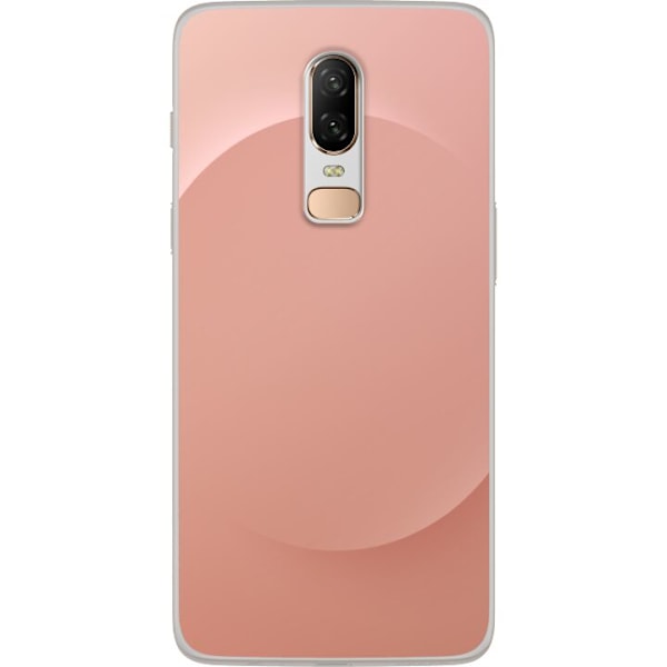 OnePlus 6 Genomskinligt Skal Rosa Prick