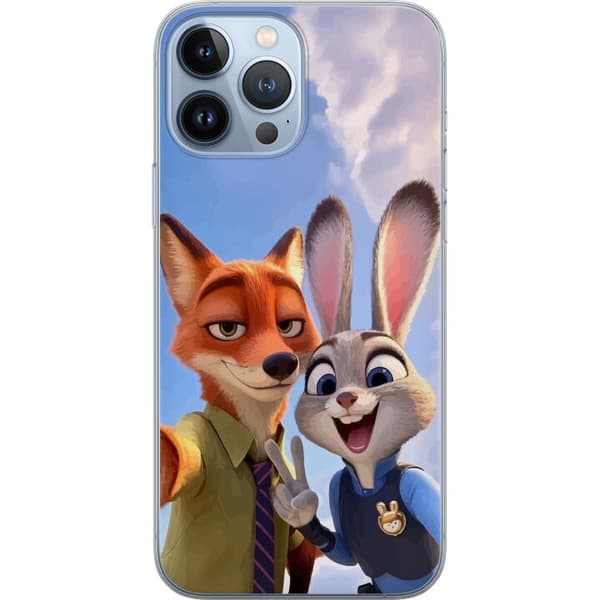 Kompatibelt Mobildeksel til Apple iPhone 13 Pro Max Zootopia Nick og Judy bestevenner