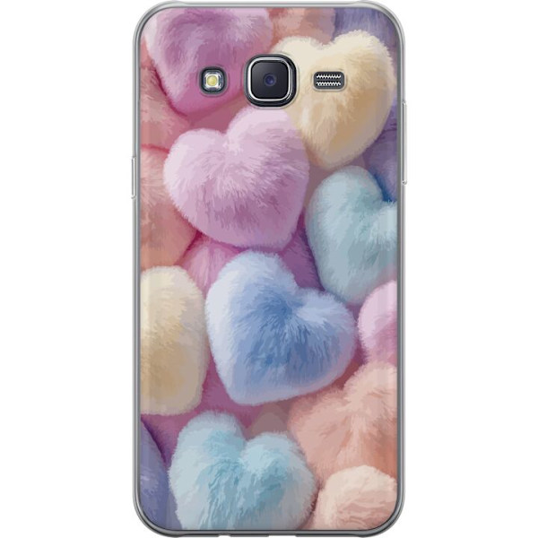 Samsung Galaxy J5 Genomskinligt Skal Hjärtan Kärlek Grafisk Design Romantiskt Motiv Populärt Symbol Grafiskt Mönster Dekoration