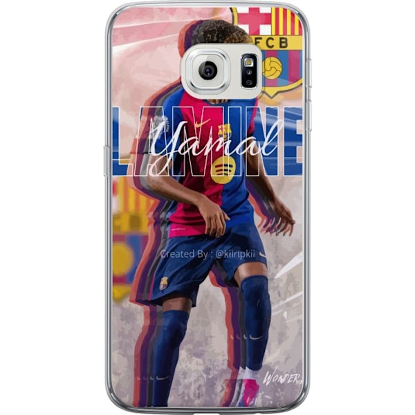 Samsung Galaxy S6 edge Gennemsigtig cover Lamine Yamal FCB