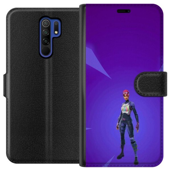 Xiaomi Redmi 9 Lompakkokotelo Fortnite - Brite Bomber