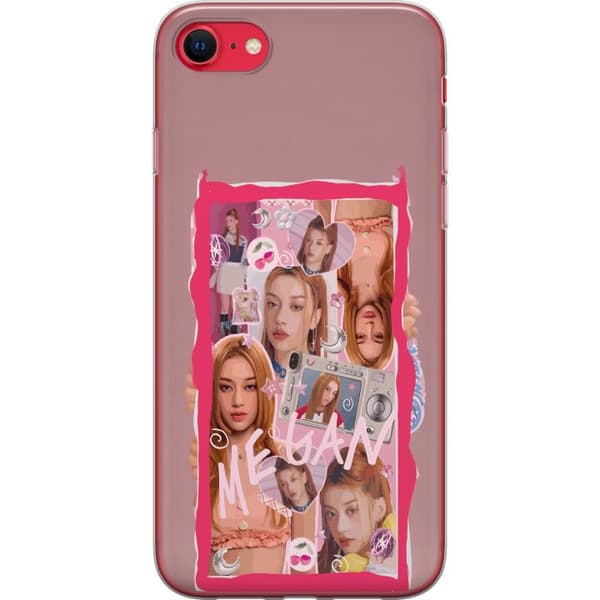 Kompatibelt Mobildeksel til Apple iPhone 8 Megan rosa collage rosa