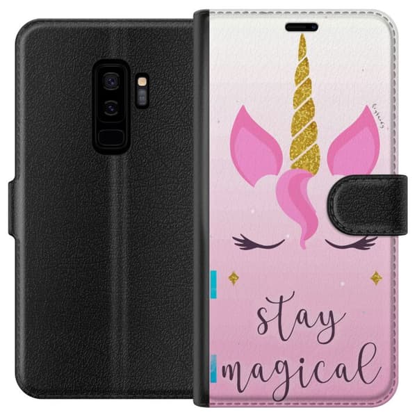 Kompatibelt Plånboksfodral till Samsung Galaxy S9+ Unicorn Face