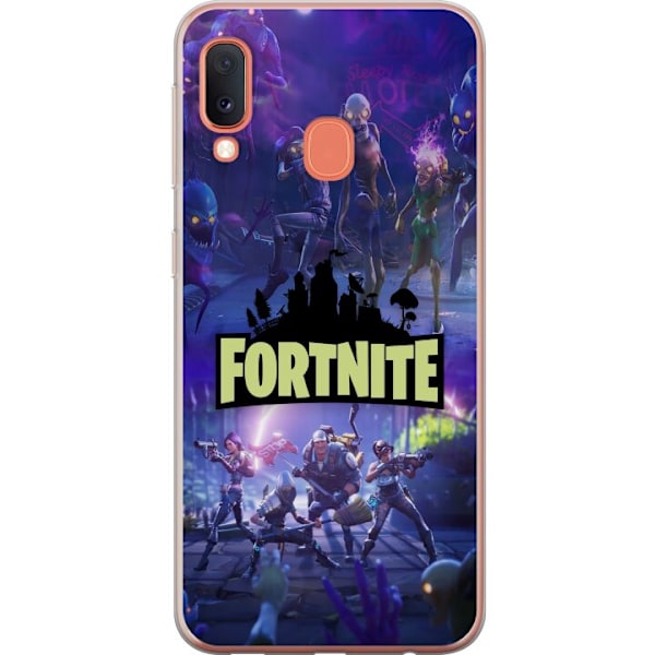 Samsung Galaxy A20e Gennemsigtig cover Fortnite