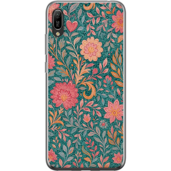 Huawei Y6 Pro (2019) Gennemsigtig cover Floral Dream
