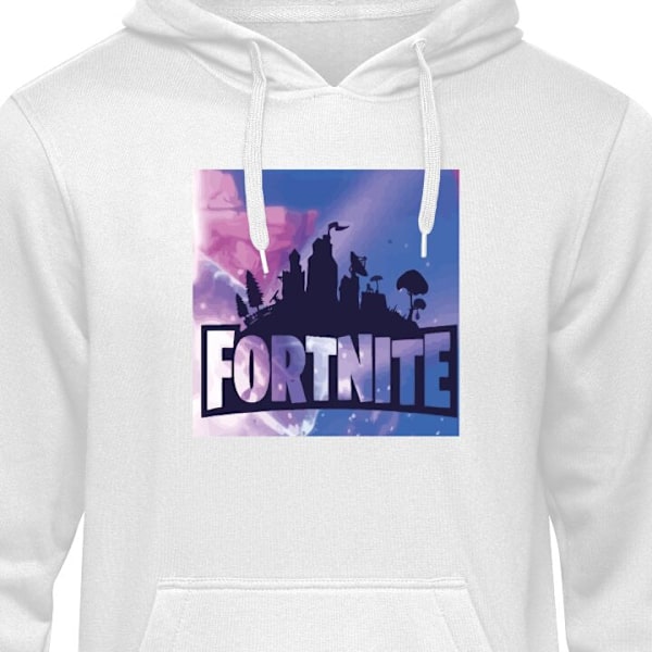 Barn-Hoodie | Mjuk Huvtröja för Barn Fortnite vit 9-11 År