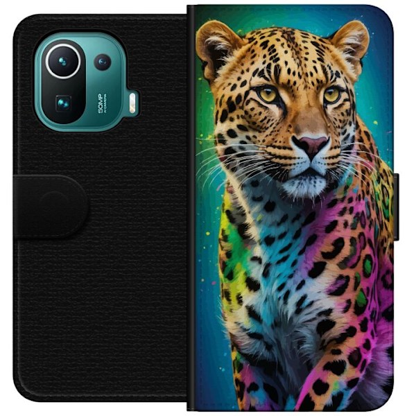 Xiaomi Mi 11 Pro Lommeboketui Leopard