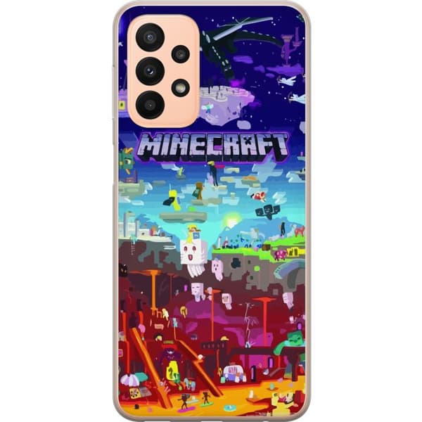 Kompatibelt Mobilskal till Samsung Galaxy A23 Minecraft