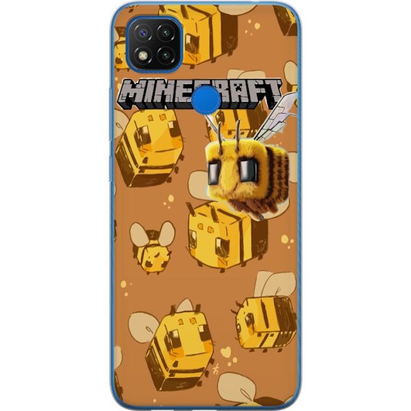 Xiaomi Redmi 9C NFC Genomskinligt Skal Minecraft Bi
