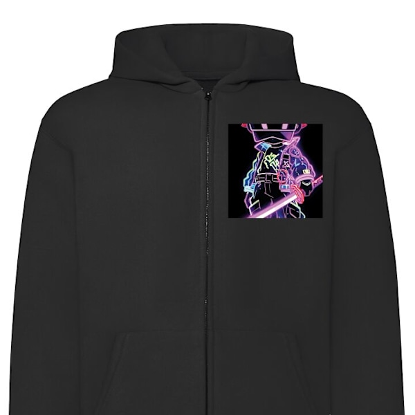 Zip-Hoodie | Huvtröja med Dragkedja för Vuxna Fortnite svart L