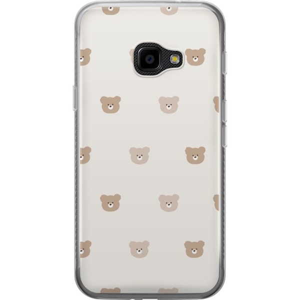 Samsung Galaxy Xcover 4 Läpinäkyvä kuori Teddy-tausta - söpöt teddykarhut pehmeällä taustalla