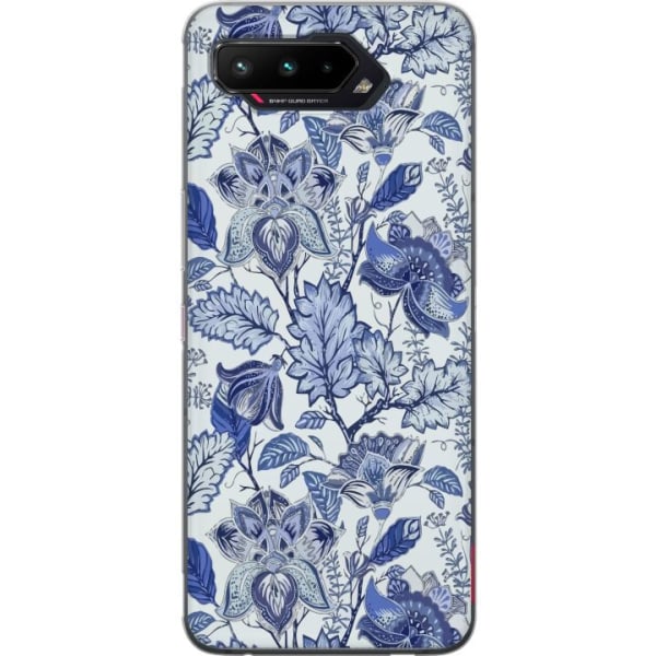 Asus ROG Phone 5 Gennemsigtig cover Blomster Blå...