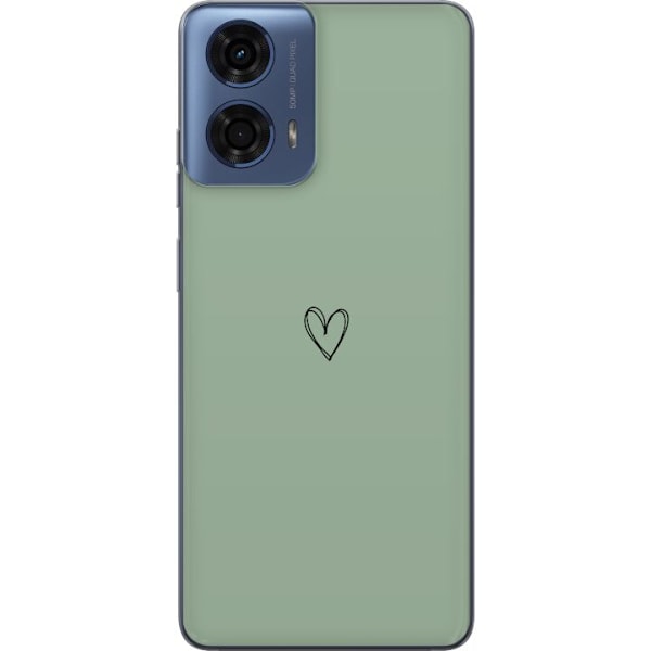 Motorola Moto G24 Gjennomsiktig deksel Hjerte