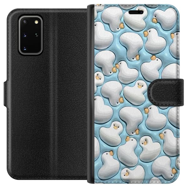 Kompatibel Tegnebogsetui til Samsung Galaxy S20+ Boblende Ænder Blå