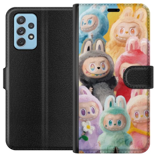 Samsung Galaxy A72 5G Plånboksfodral Labubu Sketch Style –