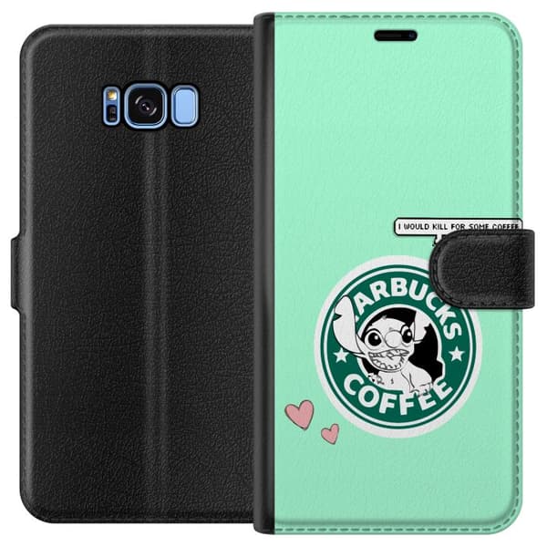 Kompatibelt Plånboksfodral till Samsung Galaxy S8 Stitch Kaffe