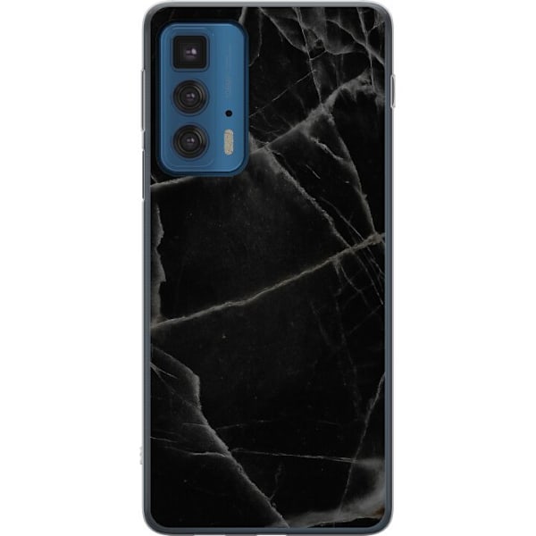 Motorola Edge 20 Pro Läpinäkyvä kuori Musta marmori