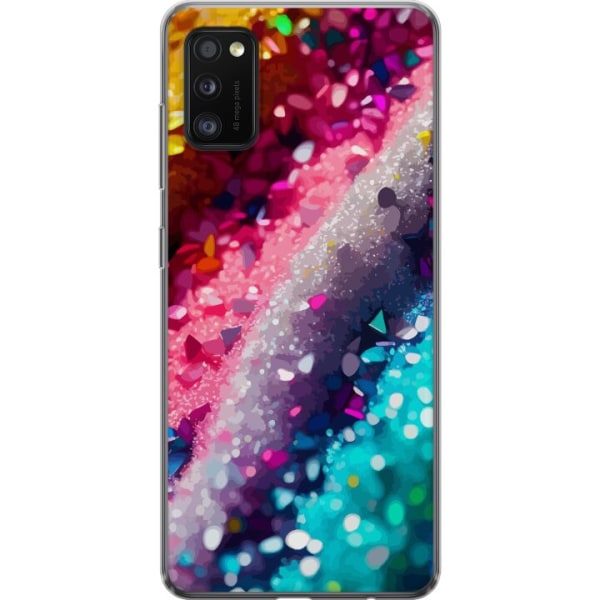 Samsung Galaxy A41 Gennemsigtig cover Glitter