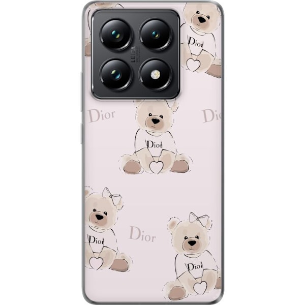 Xiaomi 14T Gennemsigtig cover Teddy Dior Vibes - luksuriøs bamse i modetil