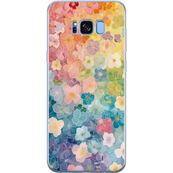 Samsung Galaxy S8 Läpinäkyvä kuori Pienet kukat