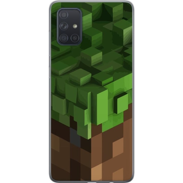 Samsung Galaxy A71 Gennemsigtig cover Minecraft Blocks