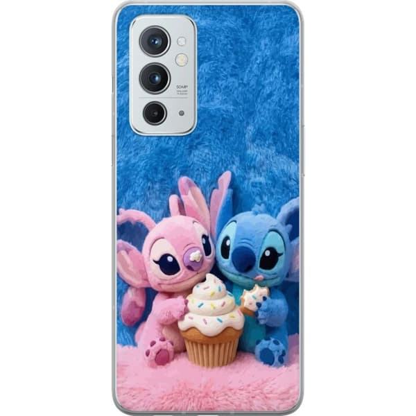 Kompatibelt Mobildeksel til OnePlus 9RT 5G Søte blå og rosa figurer med stor cupcake og strøssel rosa