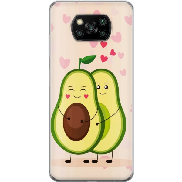 Xiaomi Poco X3 NFC Gennemsigtig cover Avokado Kærlighed