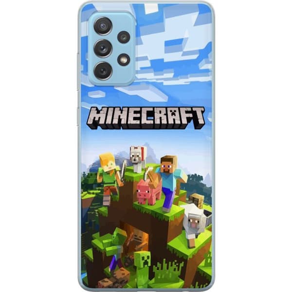 Kompatibelt Mobildeksel til Samsung Galaxy A52 5G Minecraft Creeper-blokk piksel retrospill