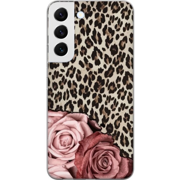 Samsung Galaxy S22 5G Läpinäkyvä kuori Leopardin ruusut