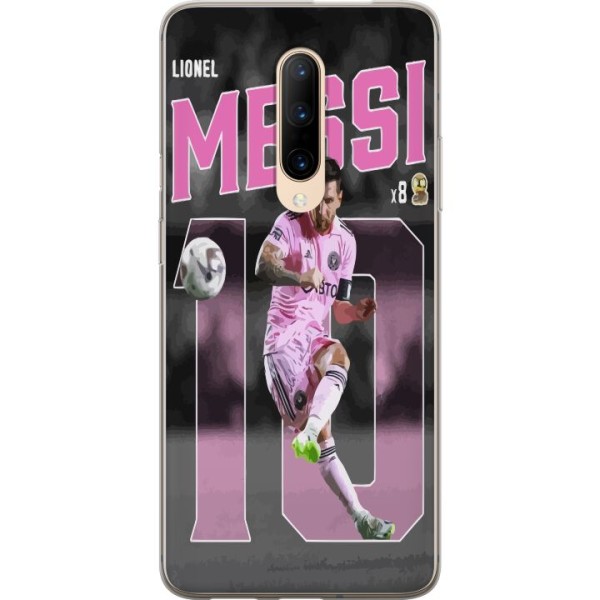 OnePlus 7 Pro Genomskinligt Skal Lionel Messi - Rosa