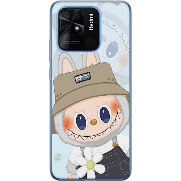 Xiaomi Redmi 10C Läpinäkyvä kuori Labubu hattuineen - Pop M