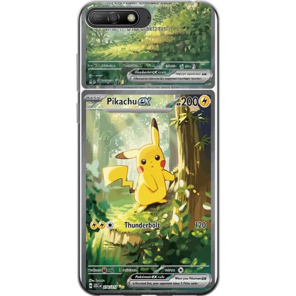 Kompatibelt Mobildeksel til Huawei Y6 (2018) Pikachu grønn