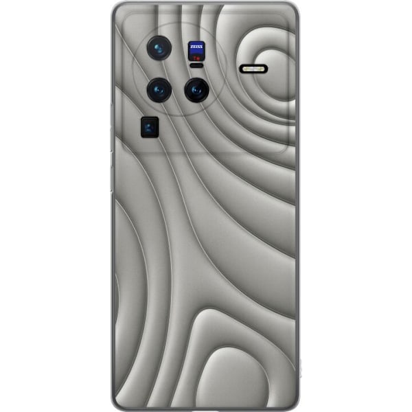vivo X80 Pro Läpinäkyvä kuori Hopea-aallot