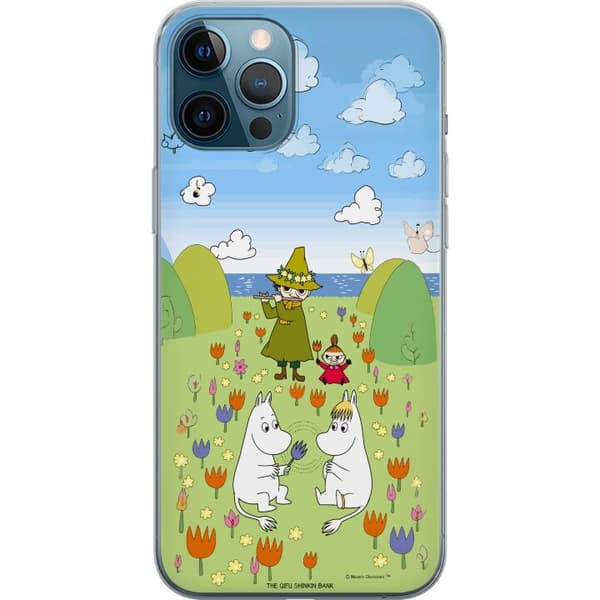 Kompatibel Mobilcover til Apple iPhone 12 Pro Max Mumin i blomsteräng grøn