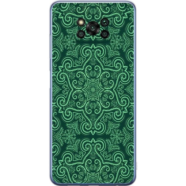 Kompatibelt Mobildeksel til Xiaomi Poco X3 Pro Grønne ornamenter grønn