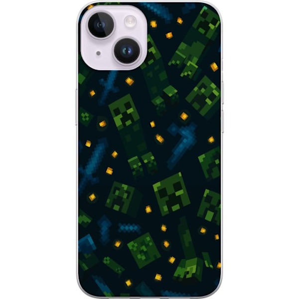 Apple iPhone 15 Läpinäkyvä kuori Minecraft Dungeons Mob