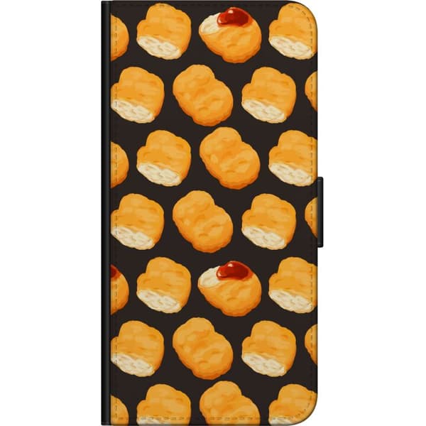 Kompatibel Tegnebogsetui til Xiaomi Redmi Note 9 Pro Mønster med sprøde kyllingenuggets og ketchup brun
